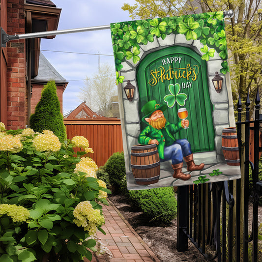 Happy St. Patrick's Day Leprechaun Irish Pub Flag TQN4828NTH