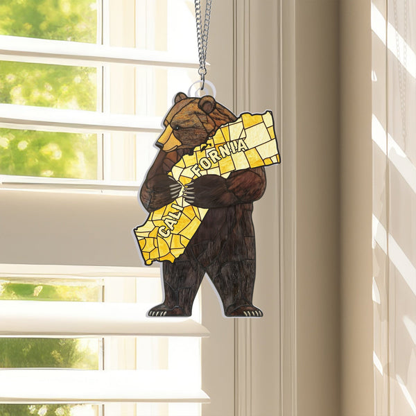 California Bear Acrylic Suncatcher Hanging Sign VTM973AS