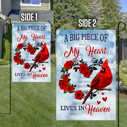 Cardinal Flag A Big Piece Of My Heart Lives In Heaven QNN540F