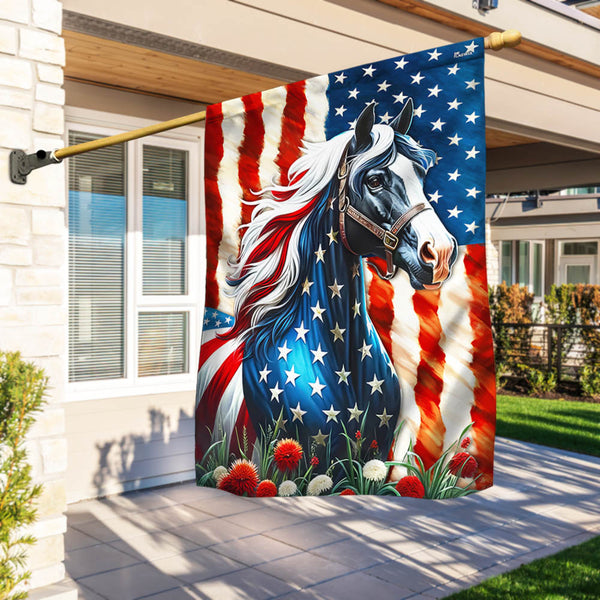 Flagwix American Flag - Patriot Horse American Flag MLN3141F