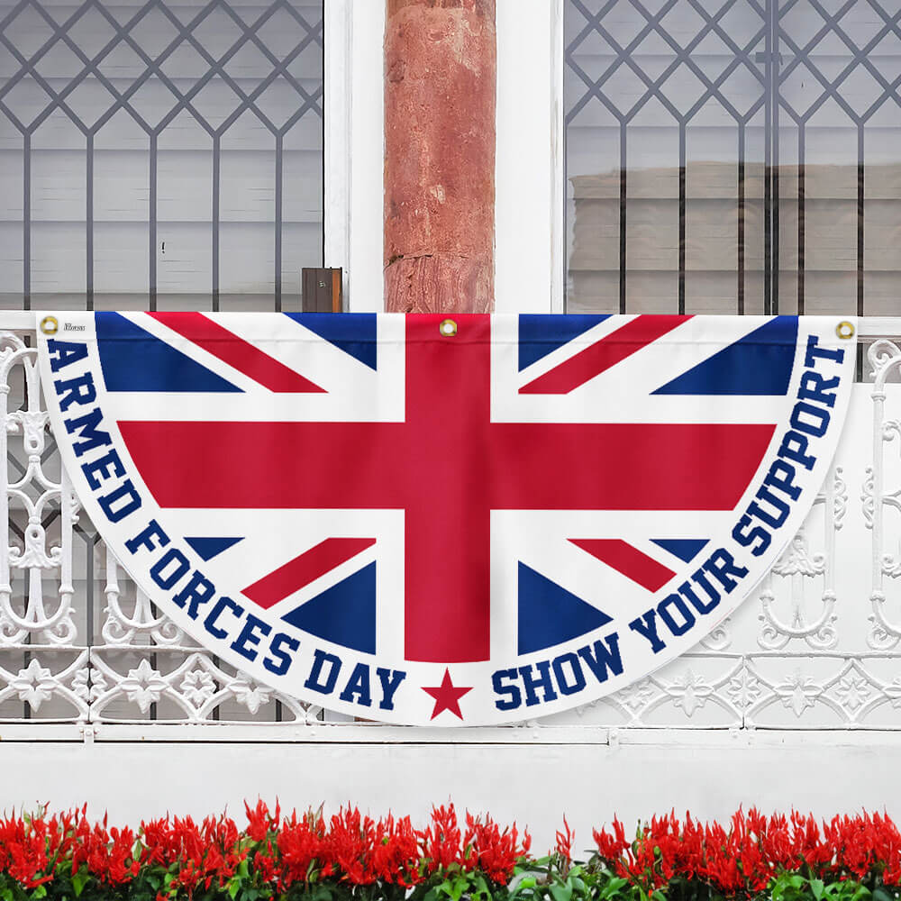 Armed Forces Day UK Non-Pleated Fan Flag TQN5022TNB
