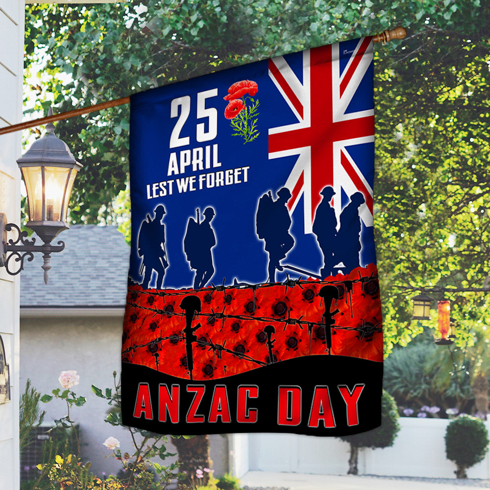 Anzac Day Veteran Lest We Forget New Zealand Flag MLH2251F