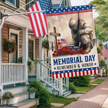Memorial Day Veteran Remember And Honor Flag NTT12TTH