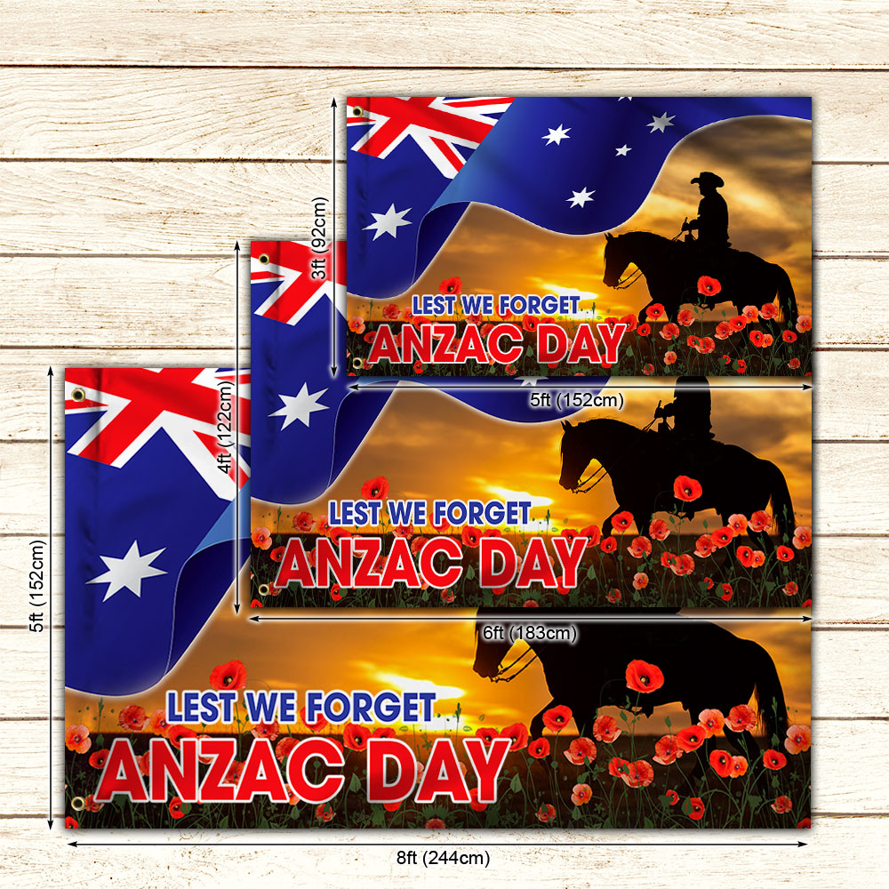 ANZAC Day Australia Grommet Flag Lest We Forget TQN1084GF