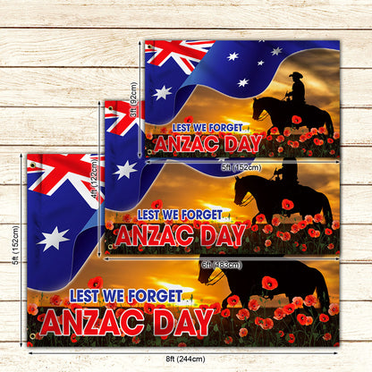 ANZAC Day Australia Grommet Flag Lest We Forget TQN1084GF