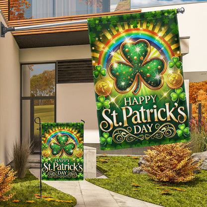 Shamrock Happy St. Patrick's Day Flag MLN5012F
