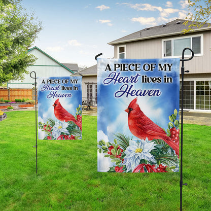 Cardinal A Piece Of My Heart Lives In Heaven Flag MLN1525F