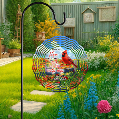 Personalized Memorial Red Cardinal Wind Spinner VTM1063HVN