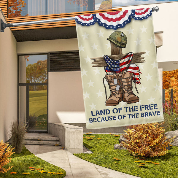 Flagwix American Flag - Veterans Day Flag Land Of The Free Because Of The Brave Flag TQN1238F