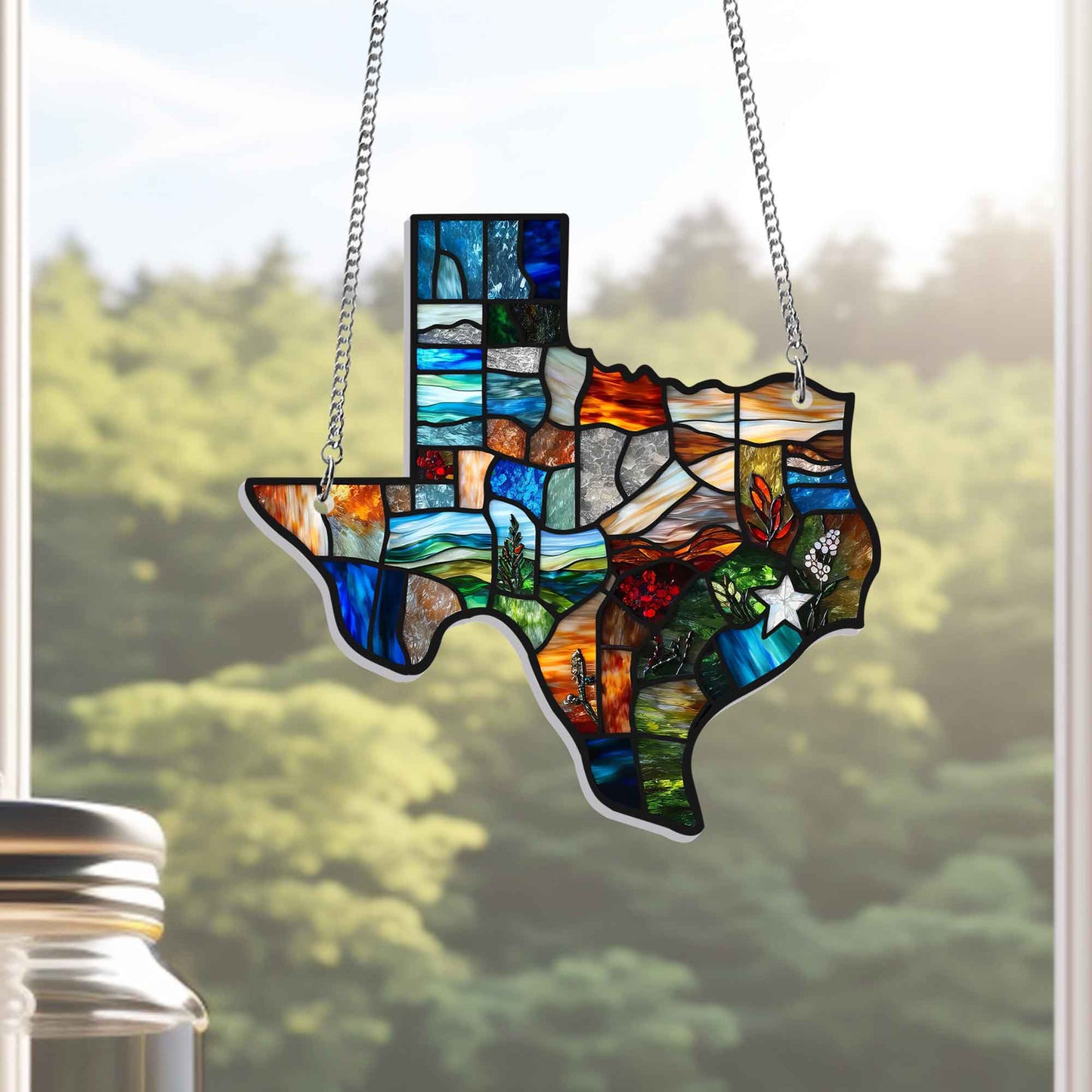 Texas Suncatcher – Lone Star State Window Hanging Decor for Home Pride