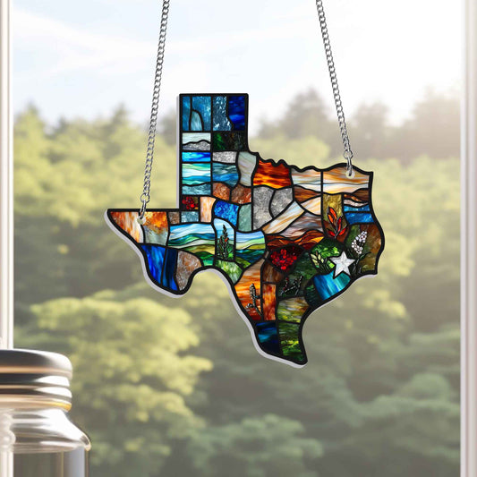 Texas Suncatcher – Lone Star State Window Hanging Decor for Home Pride