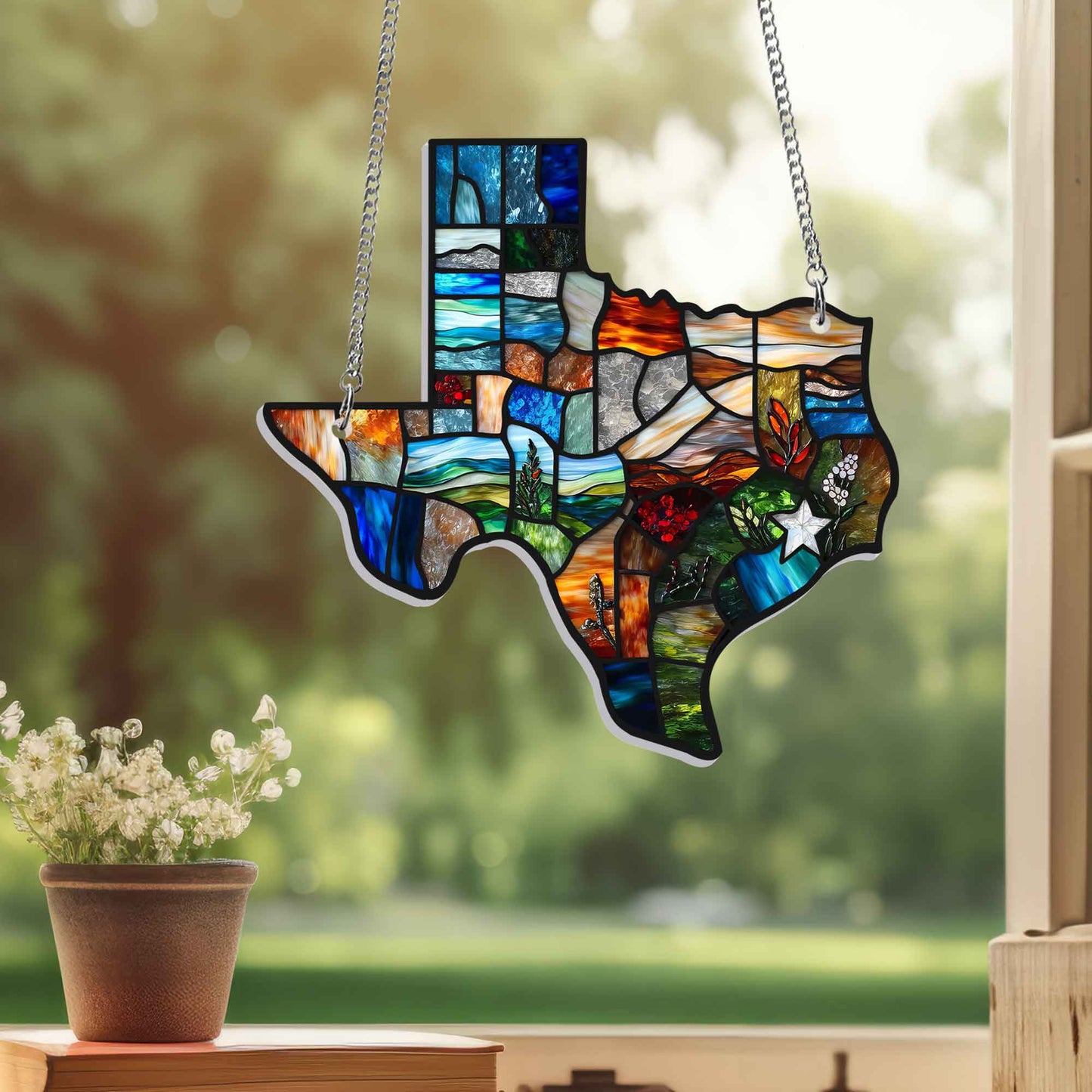 Texas Suncatcher – Lone Star State Window Hanging Decor for Home Pride