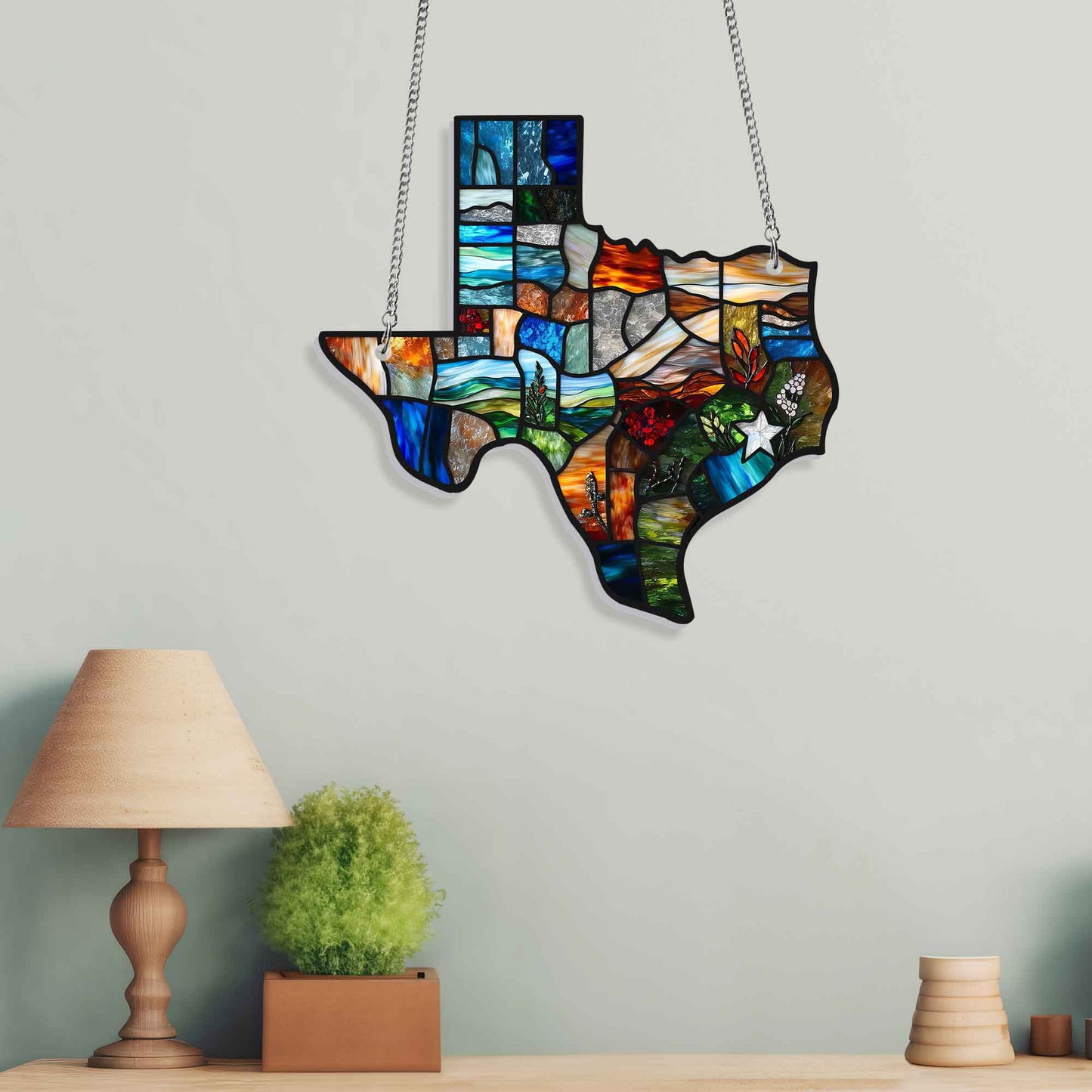 Texas Suncatcher – Lone Star State Window Hanging Decor for Home Pride