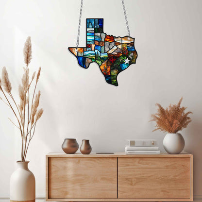Texas Suncatcher – Lone Star State Window Hanging Decor for Home Pride