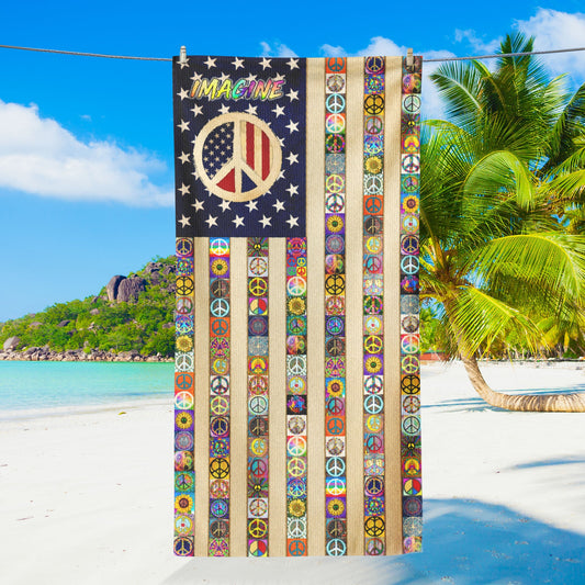 Peace Sign Hippie Beach Towel MLN5762LTH