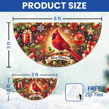 Cardinal Merry Christmas Non-Pleated Fan Flag TQN3908FL
