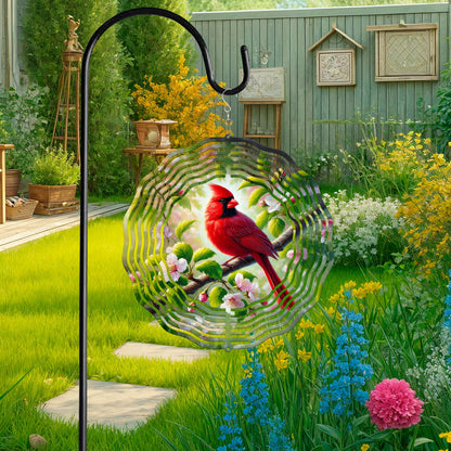 Red Cardinal Bird Spring Wind Spinner VTM930WS