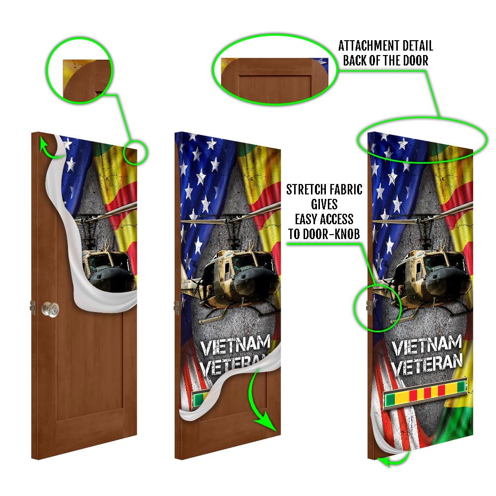 Huey Helicopter Vietnam War Memorial Door Cover DBD2687F