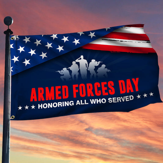 U.S. Armed Forces Day Honoring All Who Served Grommet Flag TQN5021NTH