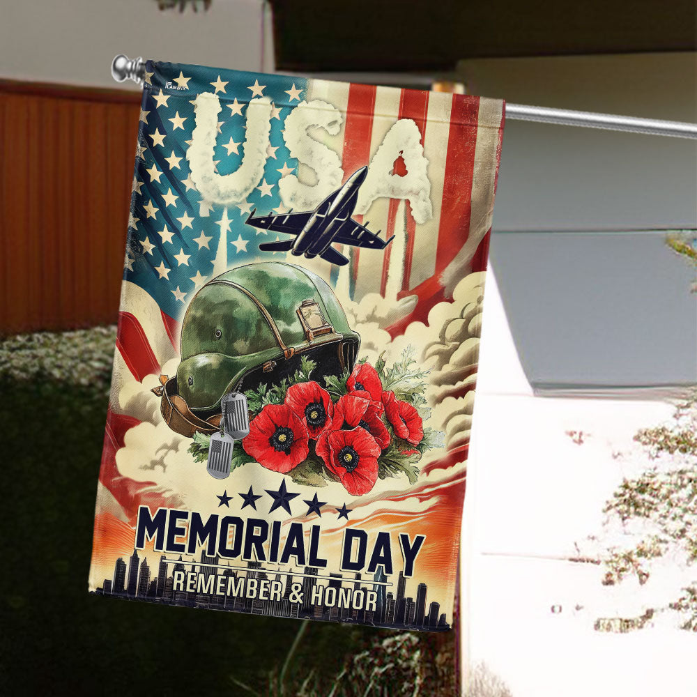 Memorial Day Remember And Honor USA Veterans Flag PHB08DTD