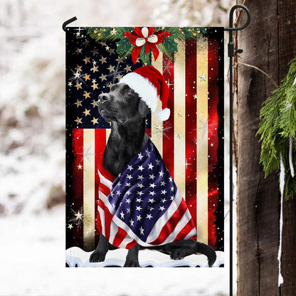 Black Labrador Retriever Flag Merry Christmas ANL285Fv5