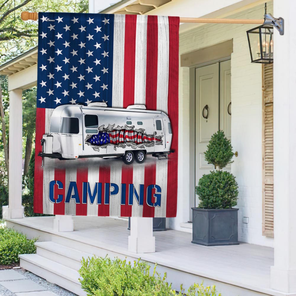 Camping Trailer US Flag MLN1590F