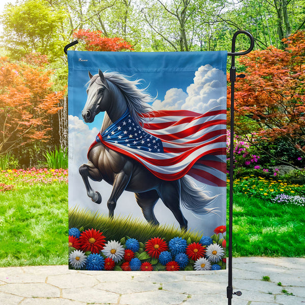Flagwix American Flag - Patriotic Horse 4th Of july Flag TQN3044F