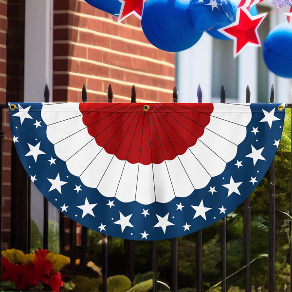 Flagwix American Flag - Patriotic Non-Pleated Fan Flag MLN3250FL