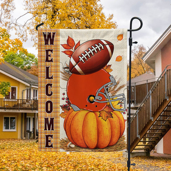Football And Fall Welcome Flag TQN1552F