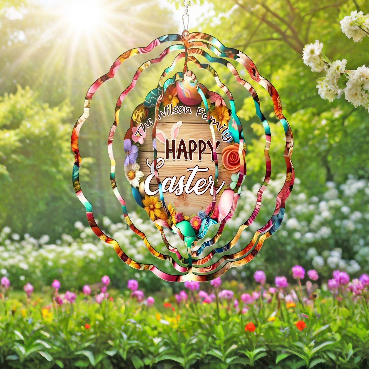 Personalized Happy Easter Wind Spinner VTM1064PMN