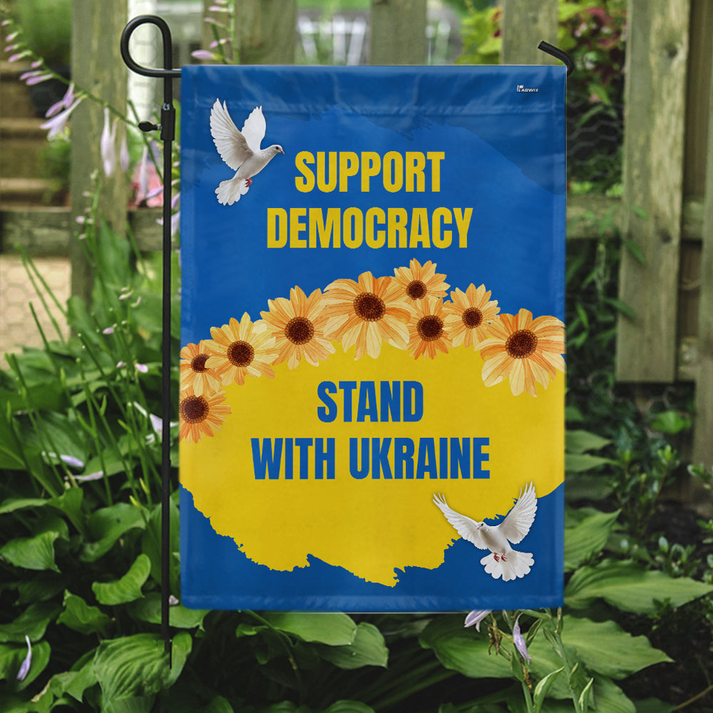 Stand with Ukraine Support Democracy Flag MLN5334PMN