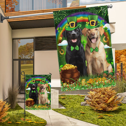 Labrador Retrieve Happy Saint Patrick's Day Irish Flag TPT2629NGT