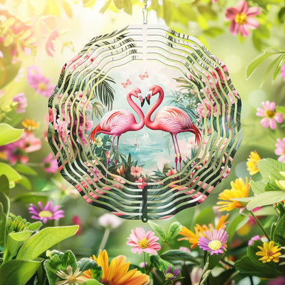 Pink Flamingos Spring Wind Spinner VTM939WS