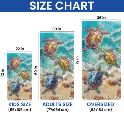 Beach Towel with Sea Turtle LHB130HVN