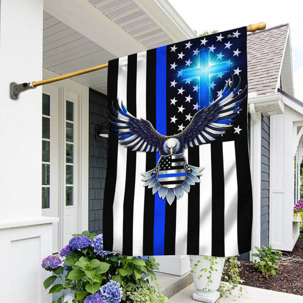Flagwix American Flag - The Thin Blue Line. Police. Law Enforcement American Eagle Flag TPT1581F