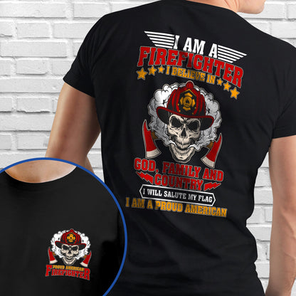 Proud American Firefighter T-Shirt TPT2696NGT