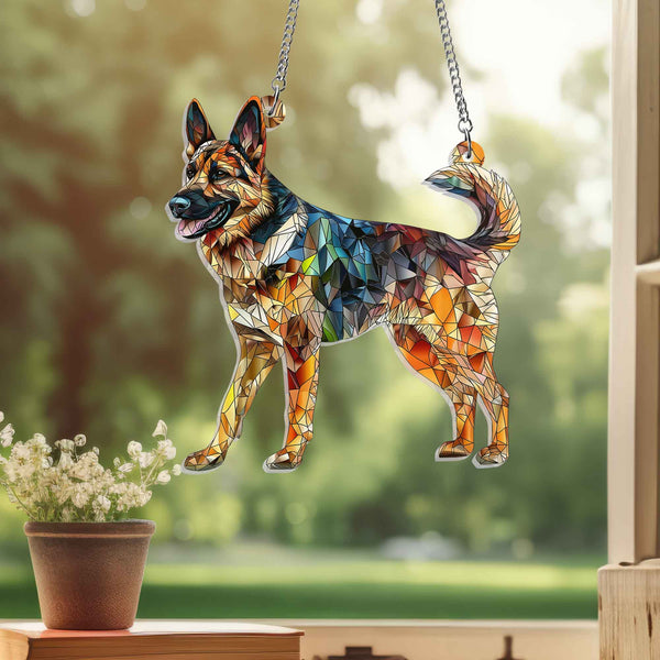 German Shepherd Acrylic Suncatcher Window Hanging MLN4901DNV