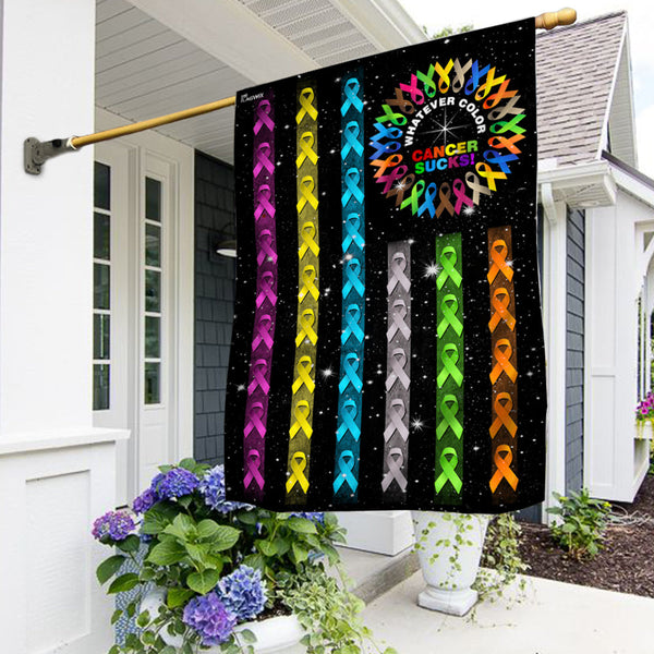 Fight Cancer In All Colors American Flag THN3624F