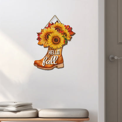 Autumn Gifts, Hello Fall 3D Hanging Sign HTT343DS