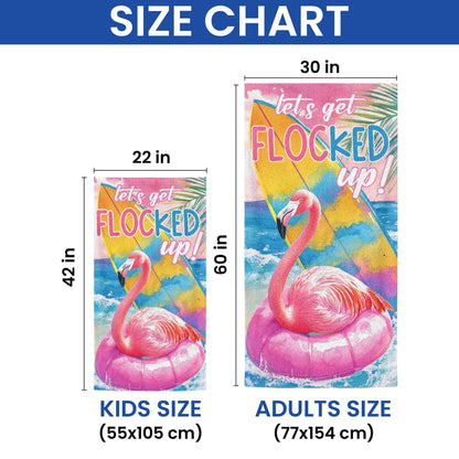 Pink Flamingo Summer Vibes Beach Towel VTM1337NGT