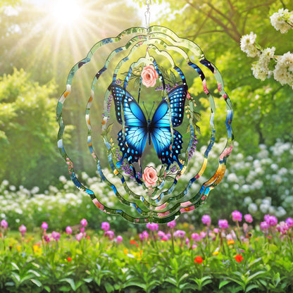Spring Floral Butterfly Wind Spinner TPT2612TNB