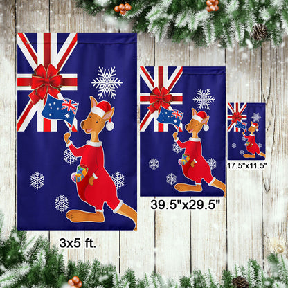 Australia Christmas Kangaroo Claus Merry Christmas Flag  MLN1994F