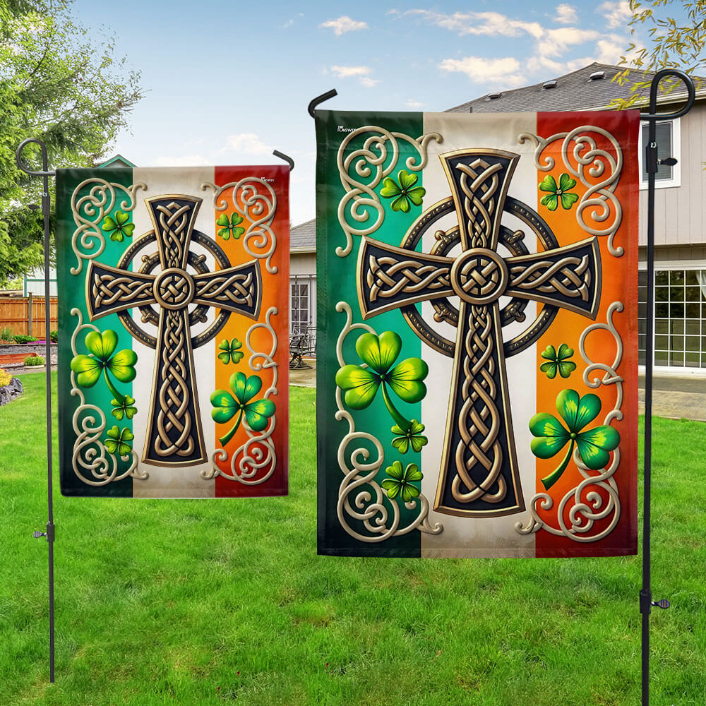 Irish Celtic Knot Cross St. Patrick’s Day Flag MLN5110TNB