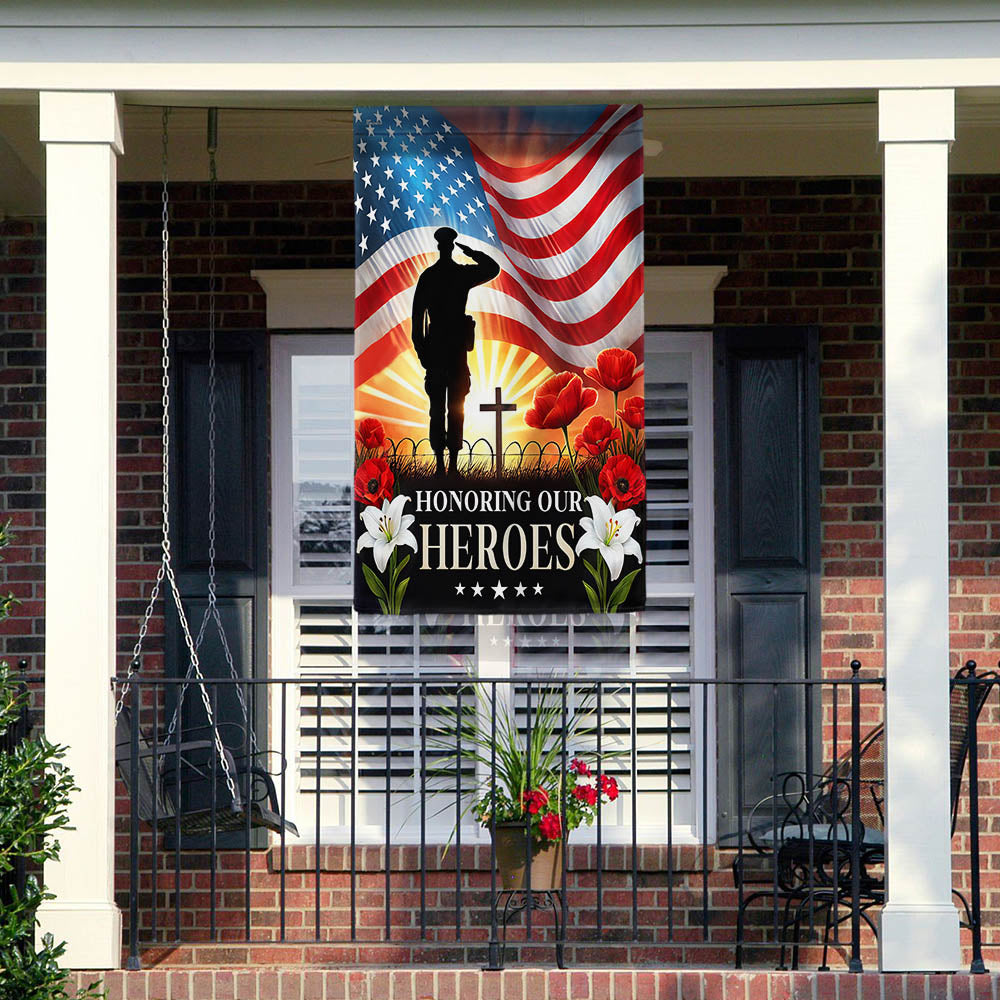 Memorial Day Honoring Our Heroes Veteran American Flag MLN5331TTH