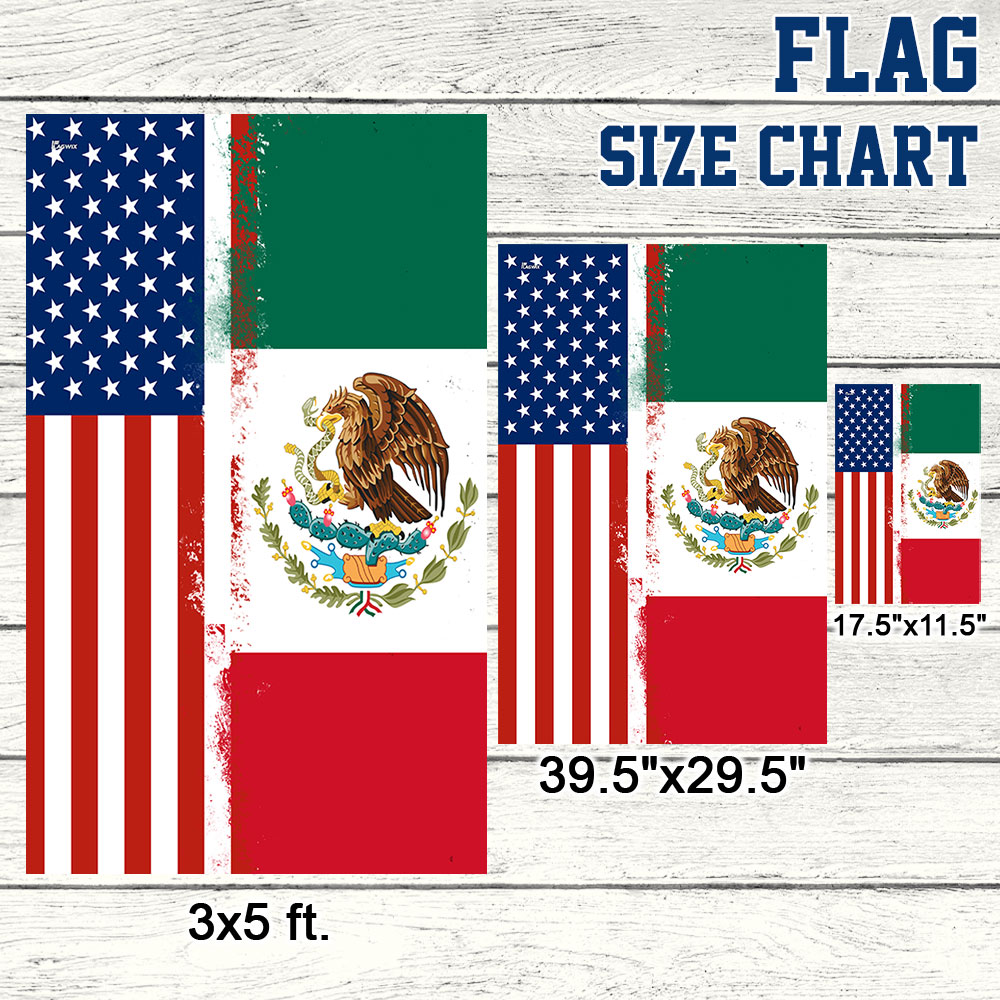 Mexican American Flag USA Mexico Flag TQN4769F