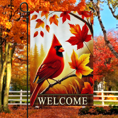 Cardinal Welcome Fall Flag TQN3527F