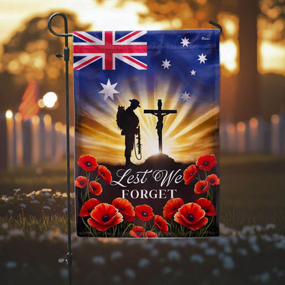 Anzac Day, Remembrance Day Australian Veteran Lest We Forget Flag MLN5173TNB