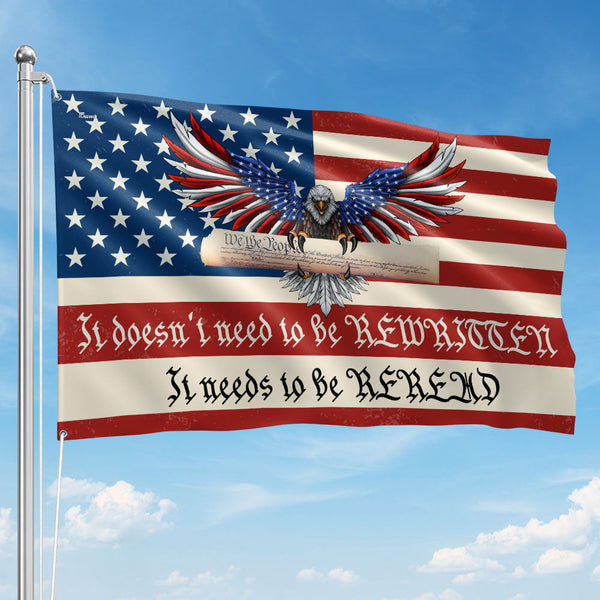 Flagwix American Flag - Patriotic Eagle, It Needs To Be Reread We The People 4th of july American Flag TPT2713PMN