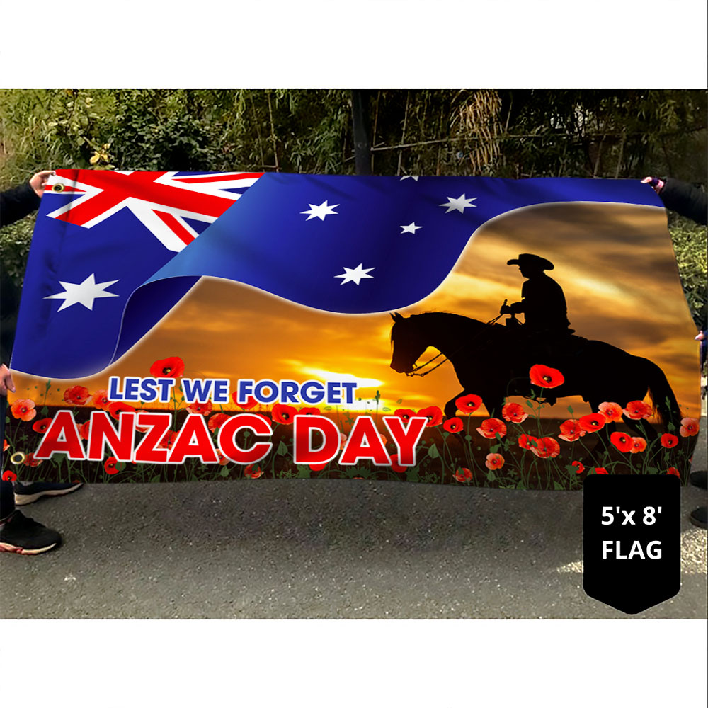 ANZAC Day Australia Grommet Flag Lest We Forget TQN1084GF