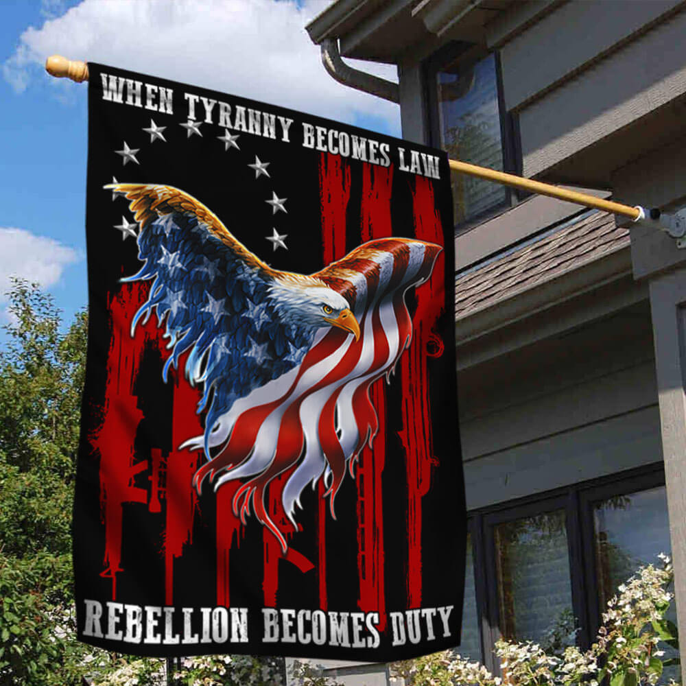 Betsy Ross Flag When Tyranny Becomes Law Rebellion Becomes Duty Flag THB3530Fv1